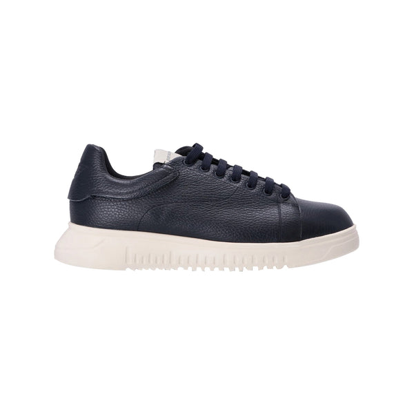 Emporio Armani Sneakers Sneakers Uomo in pelle martellata Blu A24 - EMPORIO ARMANIX4X264XF768 - 00285 - 40 - Francavilla Moda
